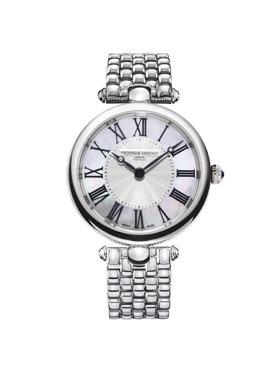 FREDERIQUE CONSTANT 30mm ART DECO ROUND ESFERA BLANCA