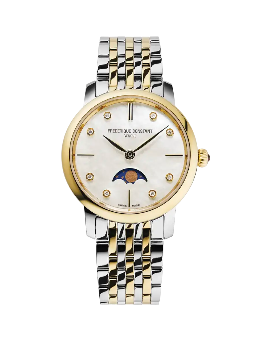FREDERIQUE CONSTANT 30mm SLIMLINE LADIES MOONPHASE BICOLOR