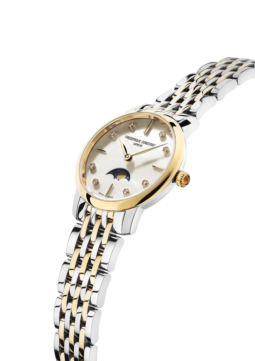 FREDERIQUE CONSTANT 30mm SLIMLINE LADIES MOONPHASE BICOLOR