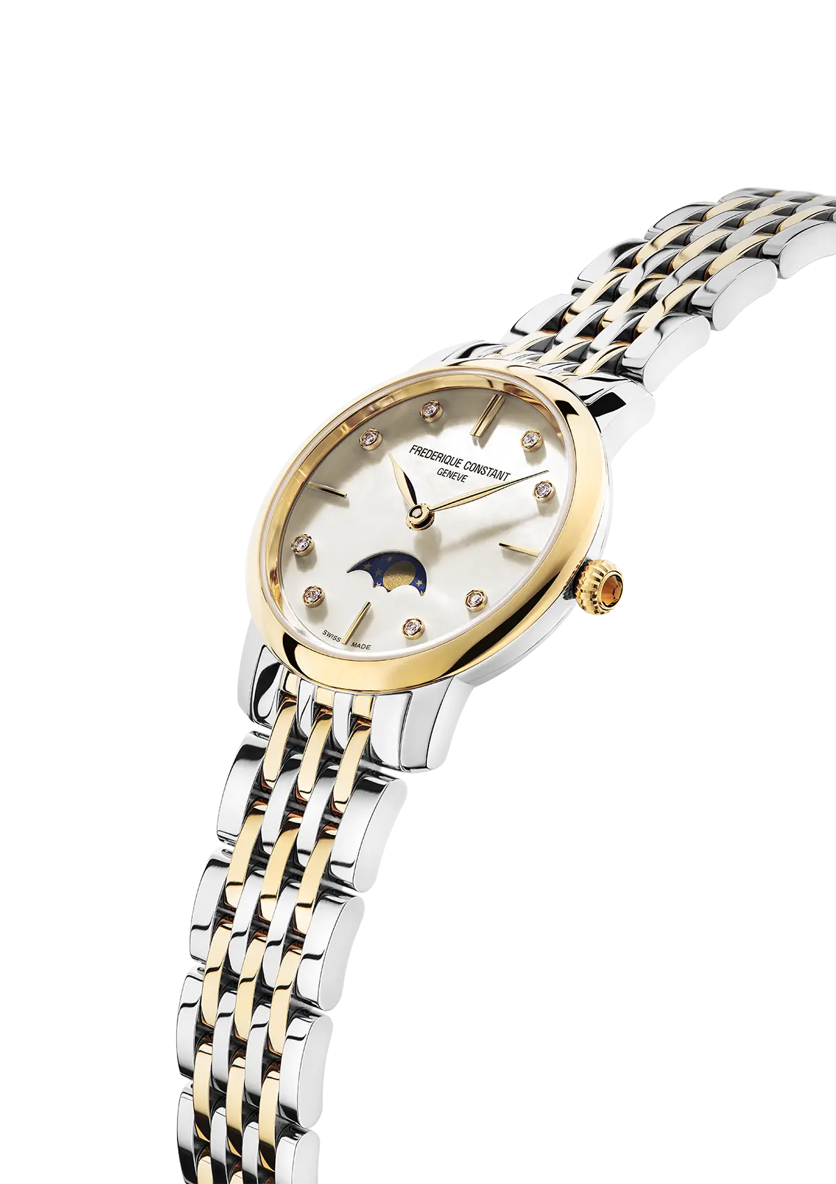 FREDERIQUE CONSTANT 30mm SLIMLINE LADIES MOONPHASE BICOLOR