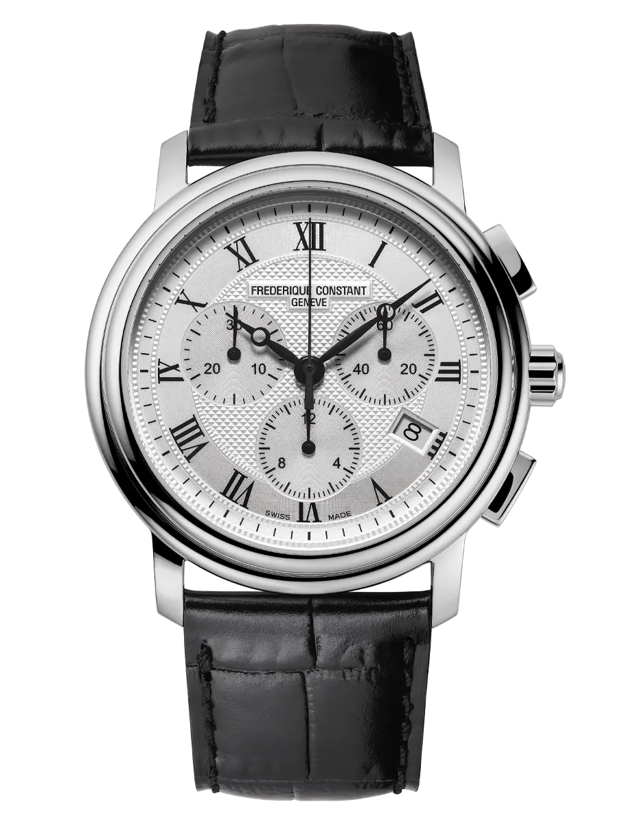 FREDERIQUE CONSTANT 40mm QUARTS CHRONOGRAPH ESFERA BLANCA