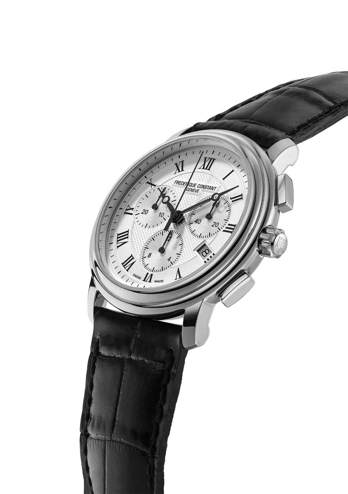 FREDERIQUE CONSTANT 40mm QUARTS CHRONOGRAPH ESFERA BLANCA